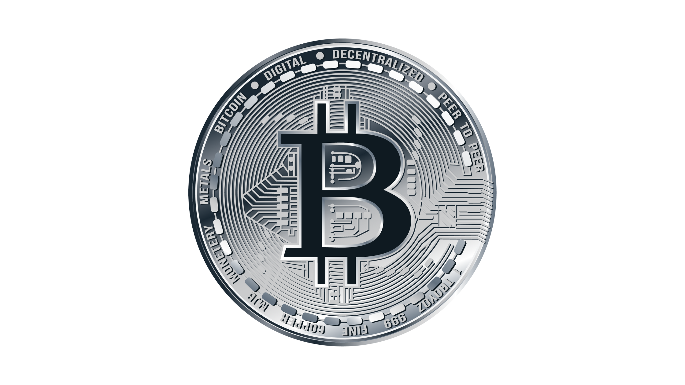 Silver Bitcoin Coin Design